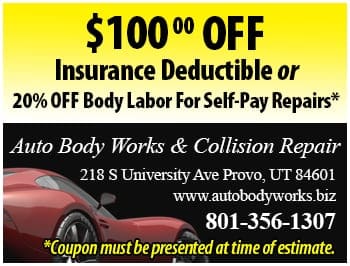 $100 Off Insurance Deductible or 20% Body Labor Costs